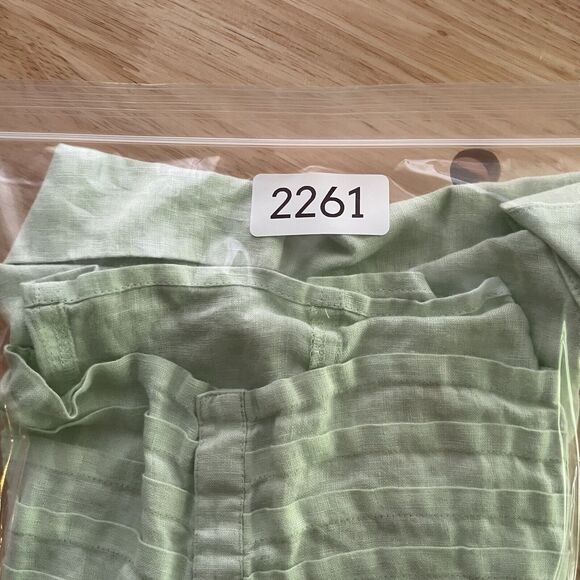 Tracey M Top‎ Linen V Neck Pullover 3/4 Sleeve Blouse Lightweight Womens Medium - Picture 6 of 6